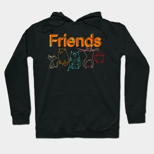 Cats Are Friends Hoodie